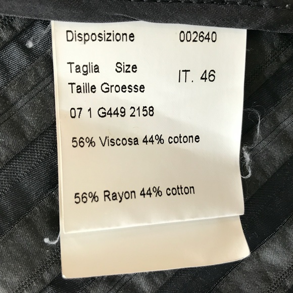 PIAZZA SEMPIONE {10} Jacket Blazer Gray Stripe Herringbone Cotton Blend - Picture 4 of 6